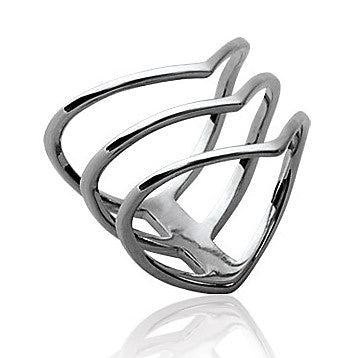 Triple "V" Silver Ring - Artizen Jewelry