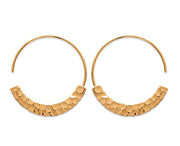 Hammered Open Circle Earrings - Artizen Jewelry