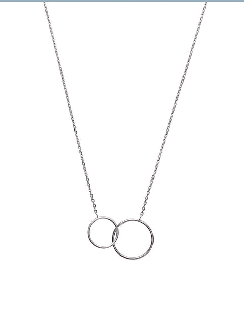 Interlocking Circle Silver Necklace - Artizen Jewelry