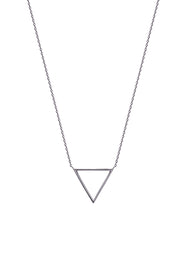 Open Triangle Silver Necklace - Artizen Jewelry