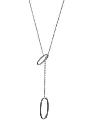 Open Oval Lariat Necklace - Artizen Jewelry