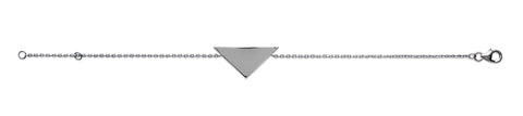 Solid Triangle Silver Bracelet - Artizen Jewelry