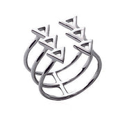Triangles Silver Ring - Artizen Jewelry