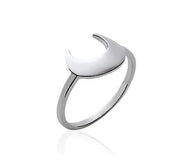 Half Moon Silver Ring - Artizen Jewelry