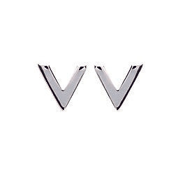 "V" Silver Earrings - Artizen Jewelry