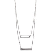 Double Bar Silver Necklace - Artizen Jewelry