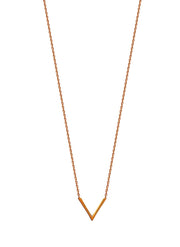 "V" Gold Plated Necklace - Artizen Jewelry