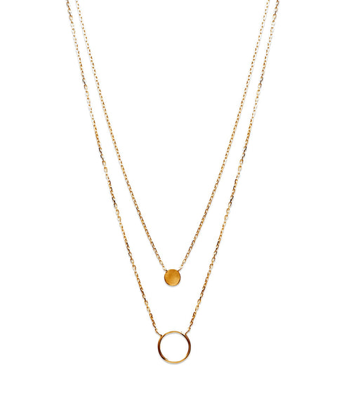 Circle & Disc Necklace - Artizen Jewelry