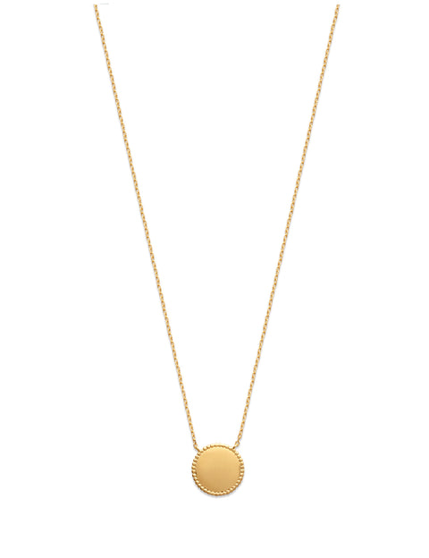 Stamped Disc Necklace - Artizen Jewelry