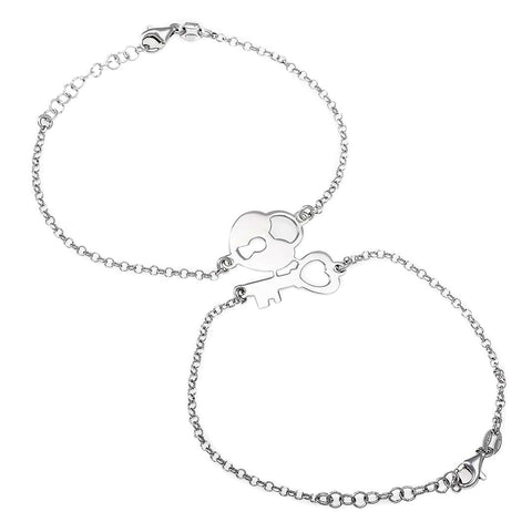 Lock & Key Silver Bracelet - Artizen Jewelry