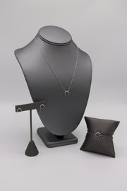 Horn Silver Necklace with Stone - Artizen Jewelry