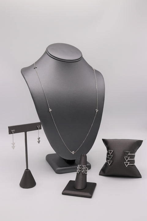 Triangles Silver Necklace - Artizen Jewelry