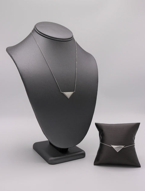 Solid Triangle Silver Necklace - Artizen Jewelry