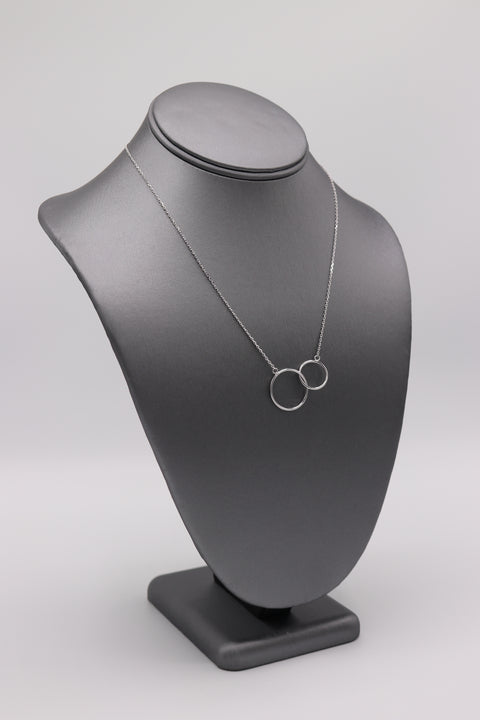 Interlocking Circle Silver Necklace - Artizen Jewelry