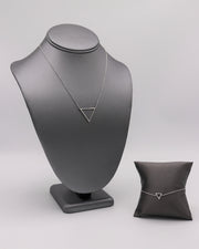 Open Triangle Silver Necklace - Artizen Jewelry