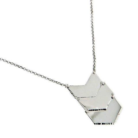 Chevron Silver Necklace - Artizen Jewelry