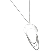 Half Moon Silver Necklace - Artizen Jewelry