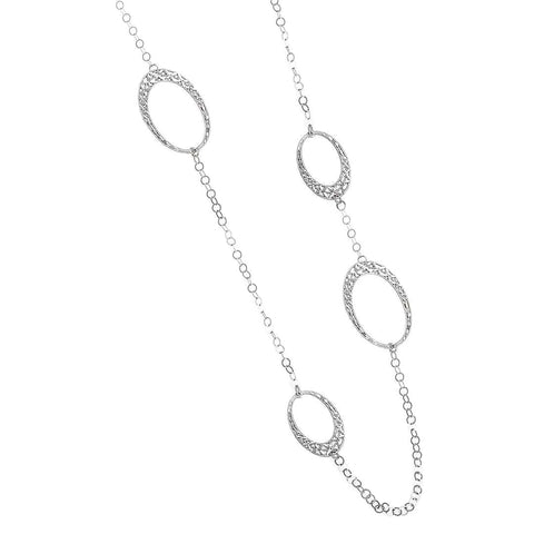 Diamond Cut Flower Silver Necklace - Artizen Jewelry