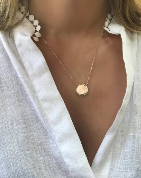 Stamped Disc Necklace - Artizen Jewelry