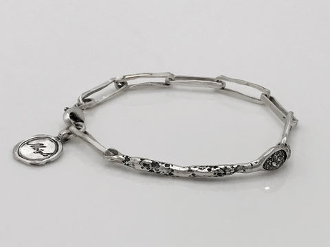 Silver Bracelet with Swarovski Crystal - Artizen Jewelry