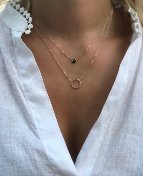 Circle & Disc Necklace - Artizen Jewelry