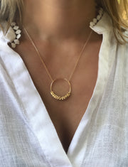 Hammered Open Circle Necklace - Artizen Jewelry