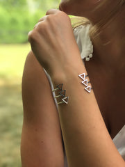 Triangles Silver Bracelet - Artizen Jewelry