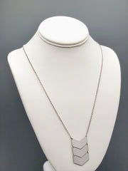 Chevron Silver Necklace - Artizen Jewelry
