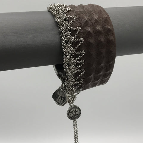 Leather & Silver Bracelet - Artizen Jewelry