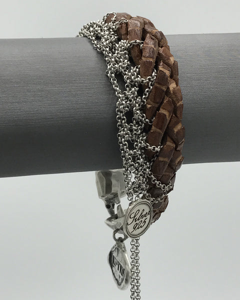 Leather & Silver Bracelet - Artizen Jewelry