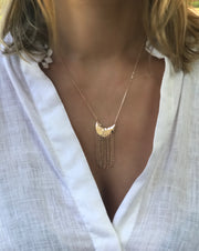 Half Moon Fringe Necklace - Artizen Jewelry