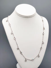 Silver Necklace with Swarovski Crystals - Artizen Jewelry