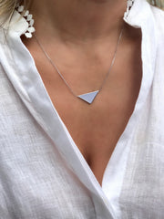 Solid Triangle Silver Necklace - Artizen Jewelry