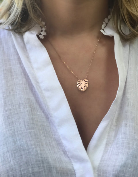Monstera Leaf Necklace - Artizen Jewelry