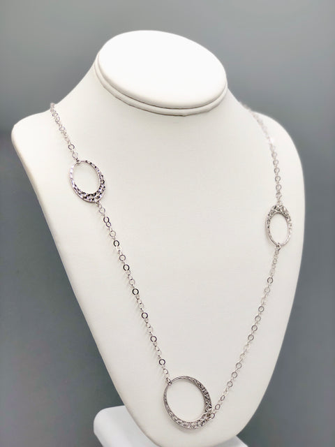 Diamond Cut Flower Silver Necklace - Artizen Jewelry