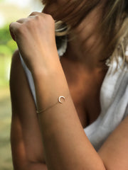Horn Silver Bracelet with Stone - Artizen Jewelry