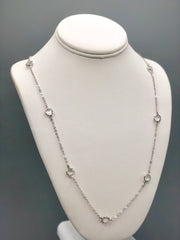 Silver Necklace with Swarovski Crystals - Artizen Jewelry