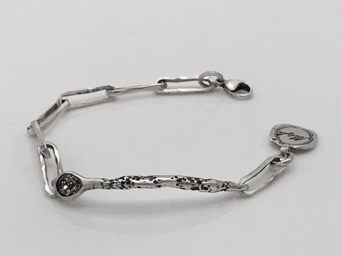 Silver Bracelet with Swarovski Crystal - Artizen Jewelry