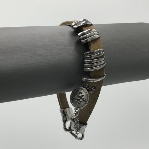 Leather & Silver Bracelet - Artizen Jewelry