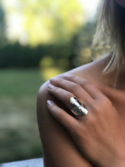 Hammered Silver Ring - Artizen Jewelry
